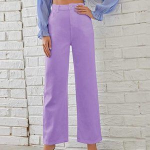 ❌ SOLD ❌ Purple High Waist Straight Leg Jeans